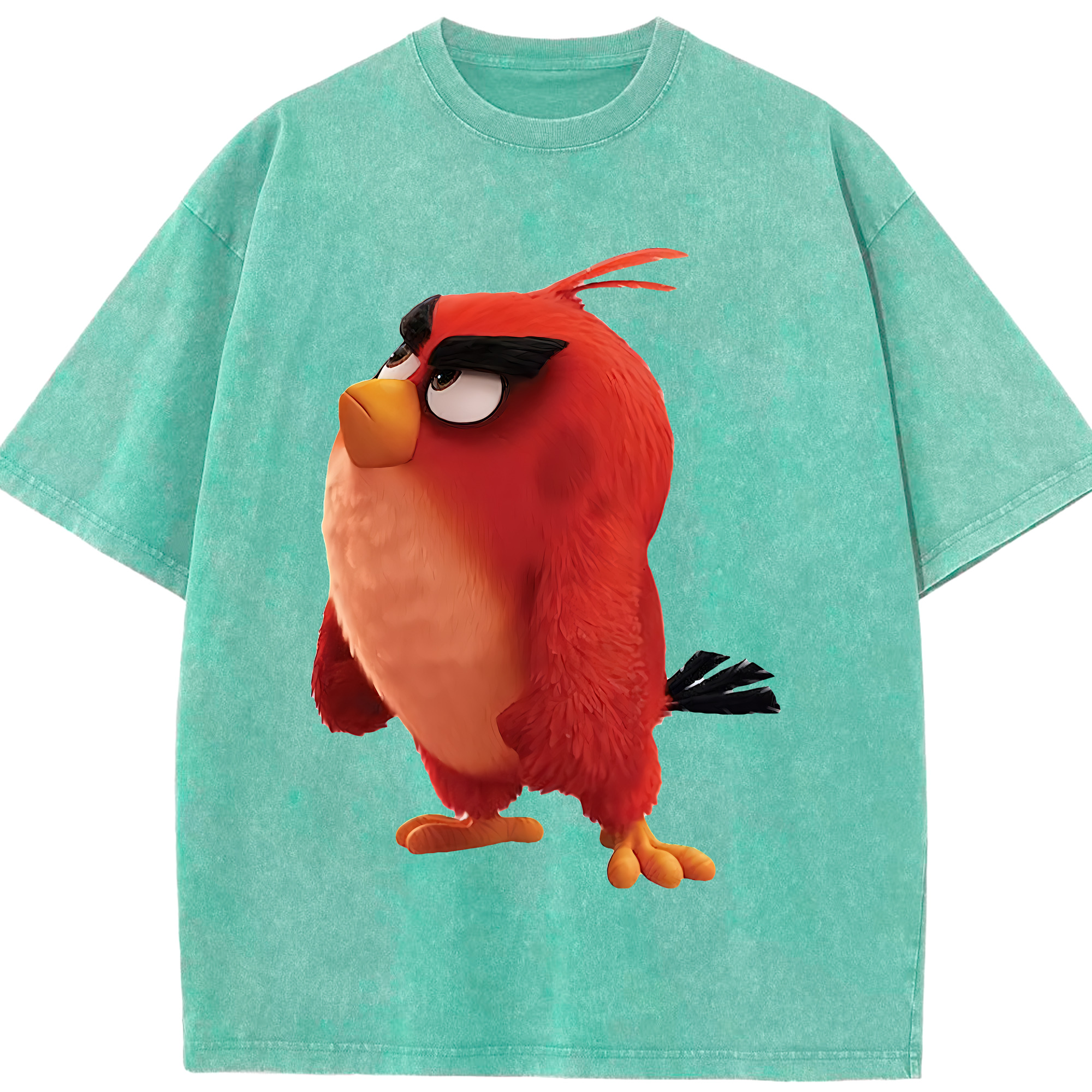 （画像用） Angry Birds アングリーバード 綿100% ヴィンテージ風 半袖Tシャツ（フロントプリント）